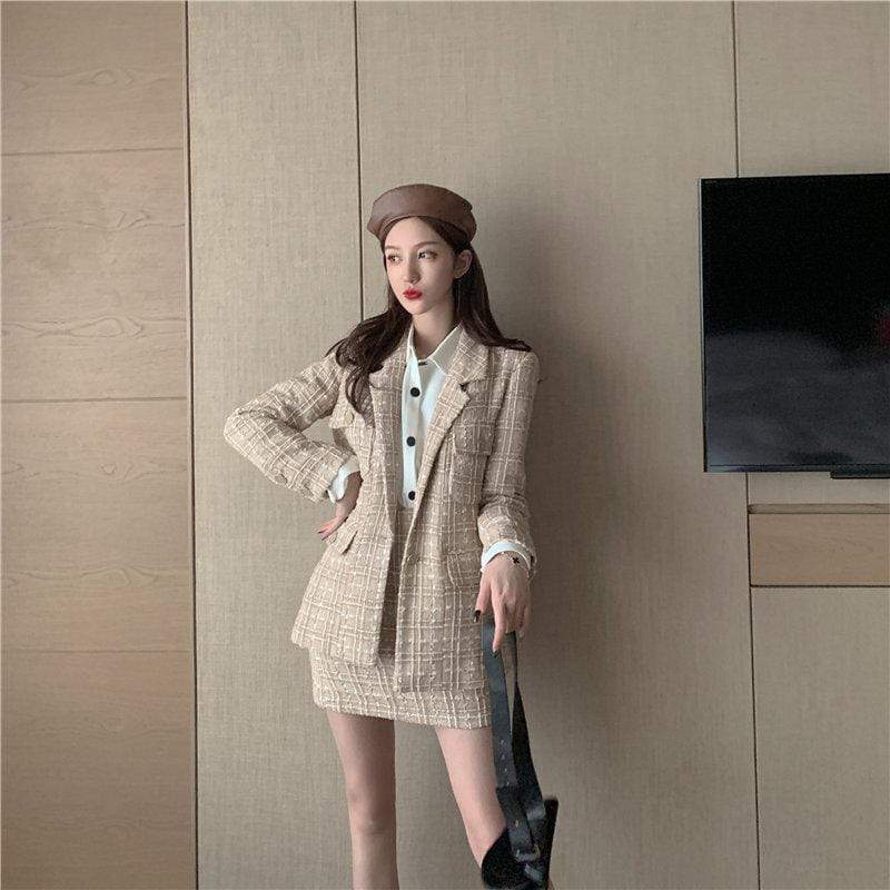 Veste Coreenne Vintage Marron