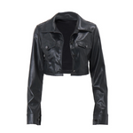 Veste Crop Simili Cuir San - Groupe ATEEZ