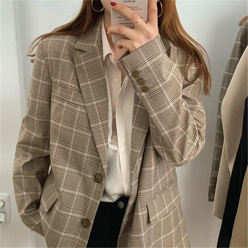 Blazer Korean a carreaux