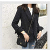 Blazer Noir Carreaux Chic