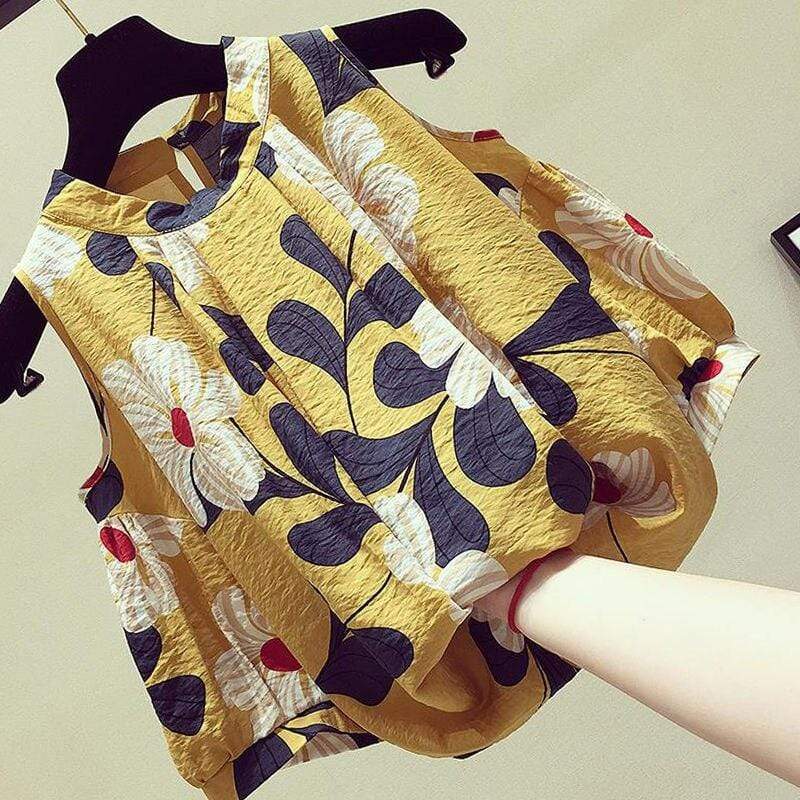 Blouse Korean à Fleurs