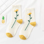 Chaussette Coreenne a Fleurs