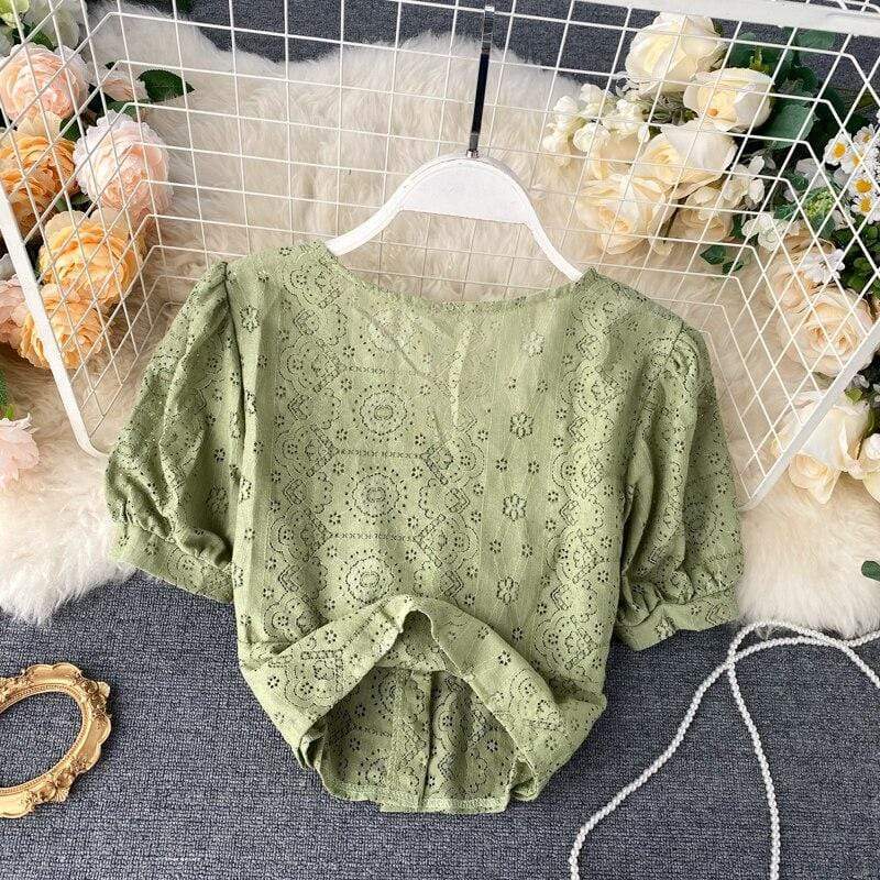 Chemisier Coreen Court à Broderie