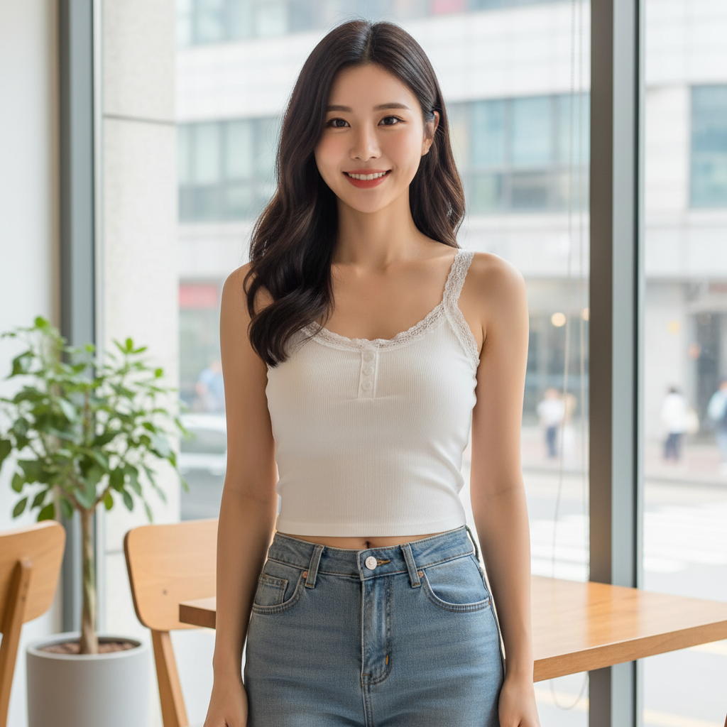 Camisole à Dentelle Lisa - groupe Blackpink