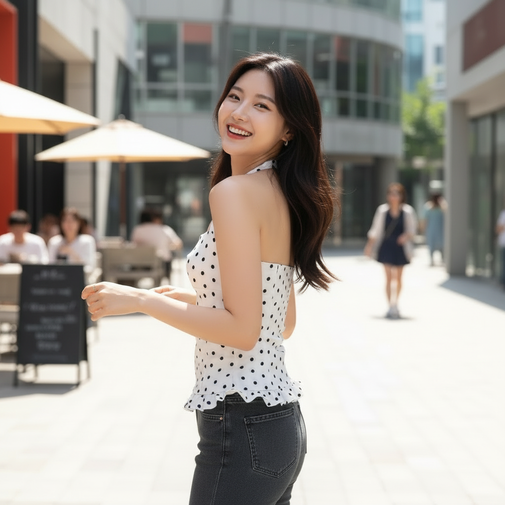 Débardeur à Pois Style Coréen
