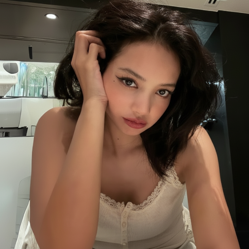 Camisole à Dentelle Lisa - groupe Blackpink