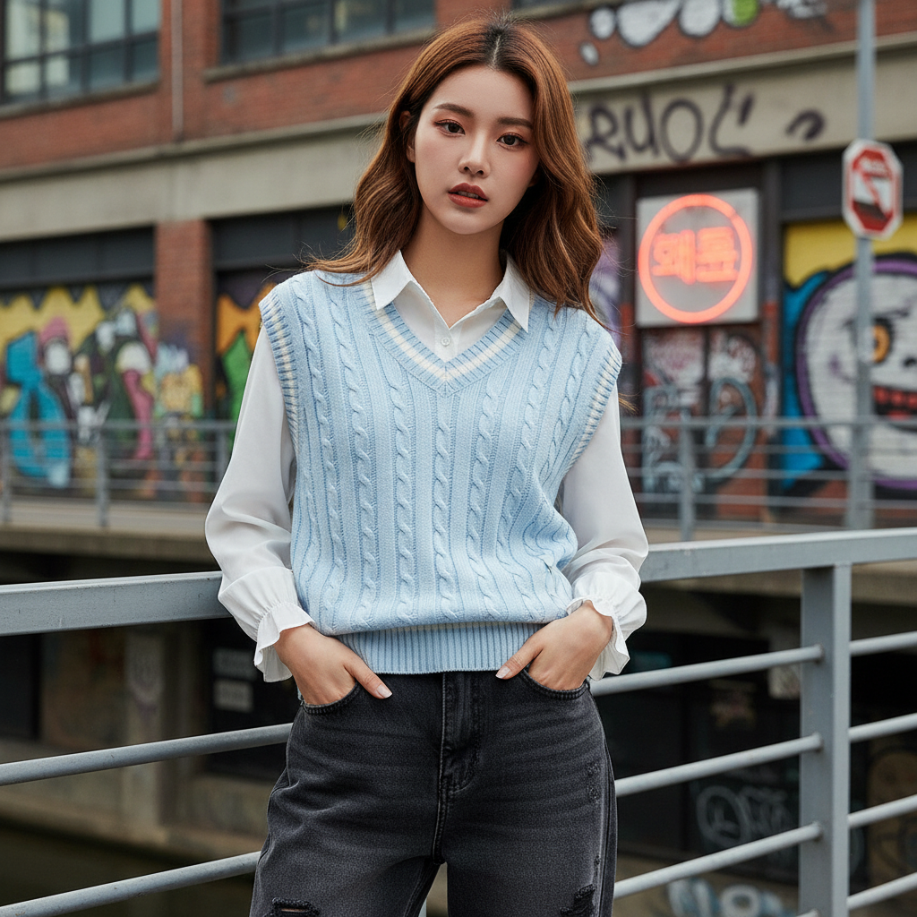 Pull Korean Sans Manches