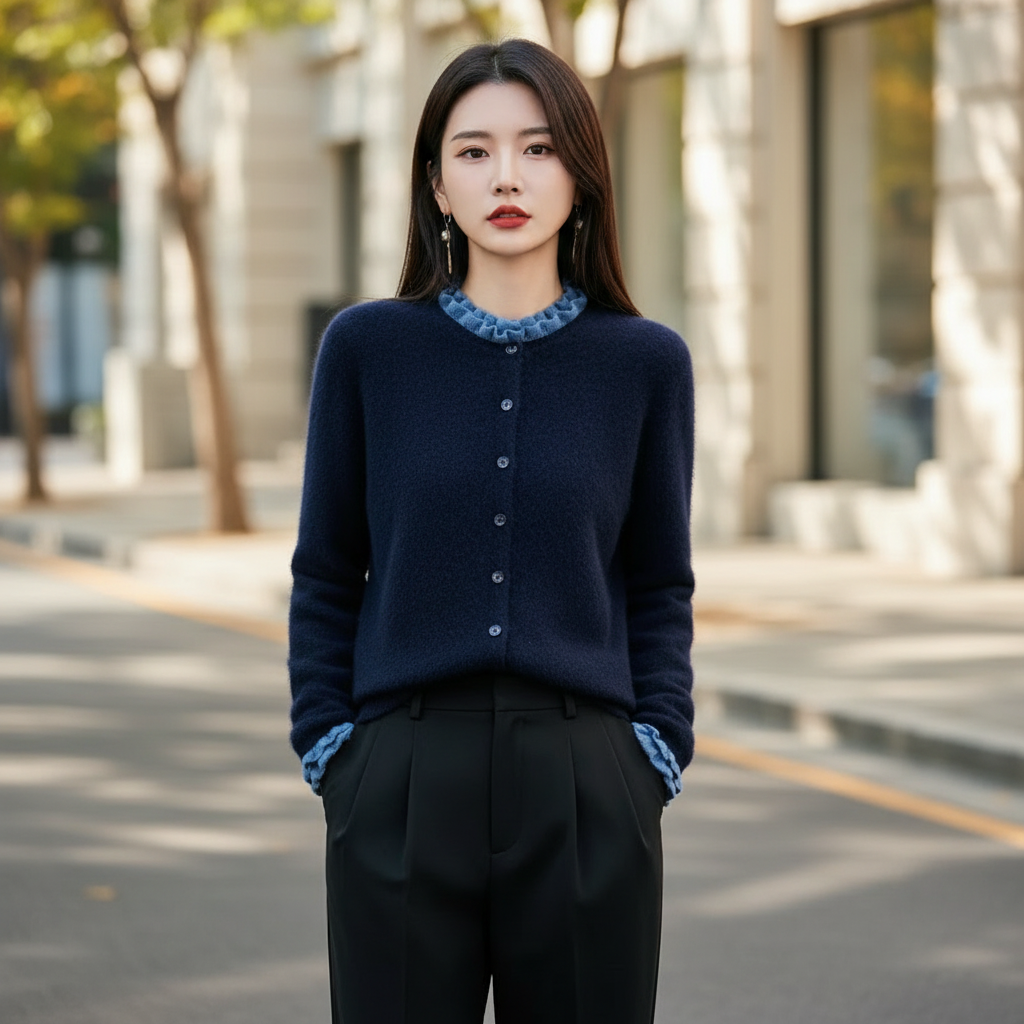 Cardigan Coréen en Laine Mérinos