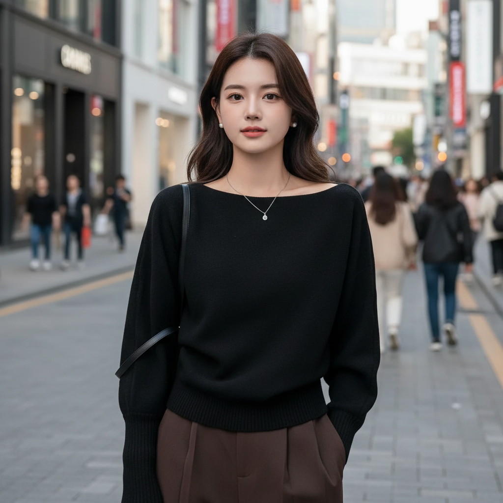 Pull Coréen Épaules Dénudées