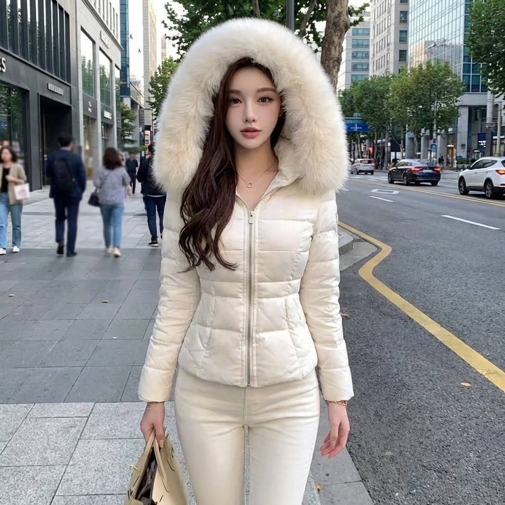 Doudoune Coréenne Blanche