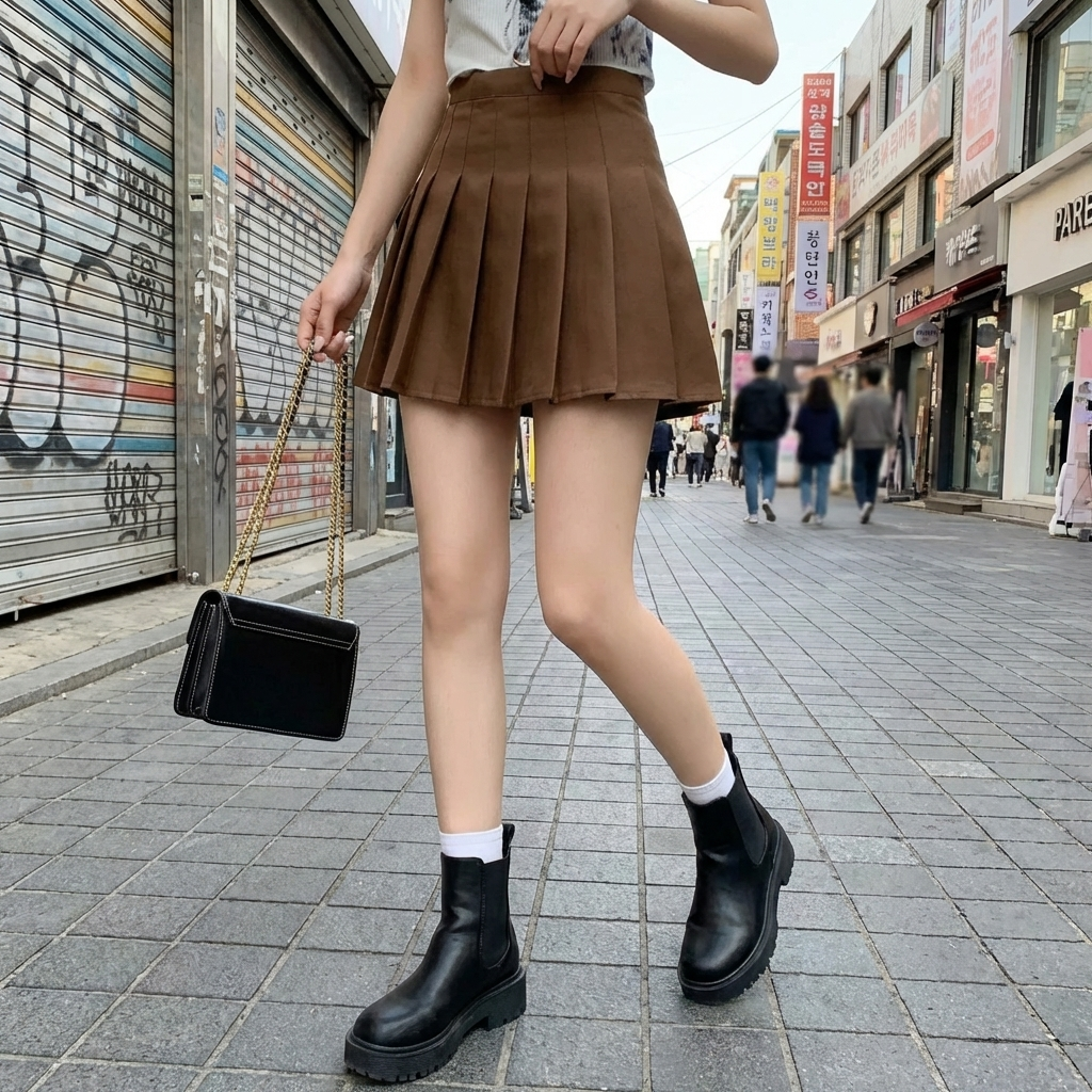 Jupe Plissé Mode Coréenne