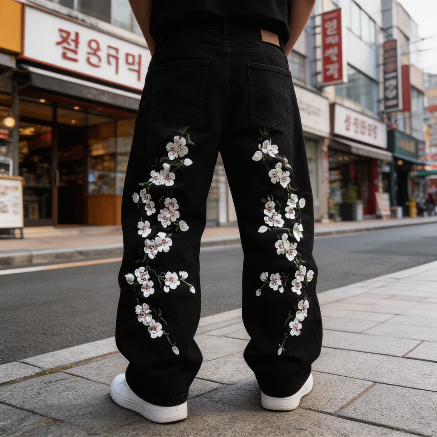 Jean Baggy Cherry Blossom