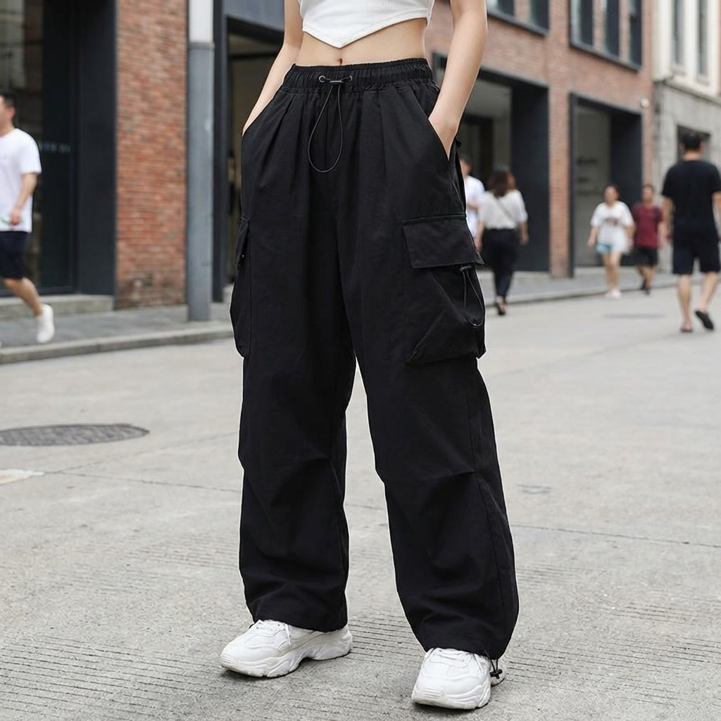 Pantalon Coréen Cargo Streetwear