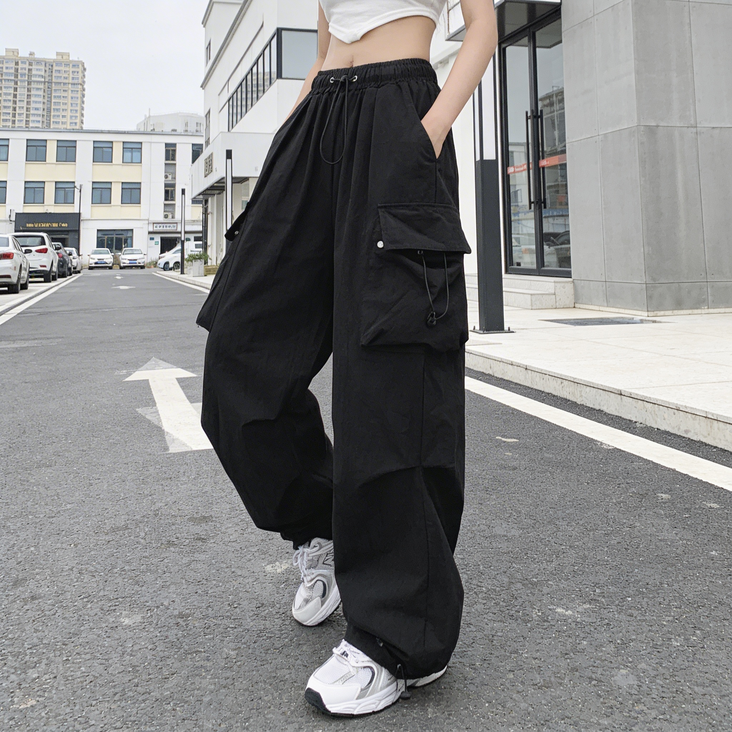 Pantalon Coréen Cargo Streetwear