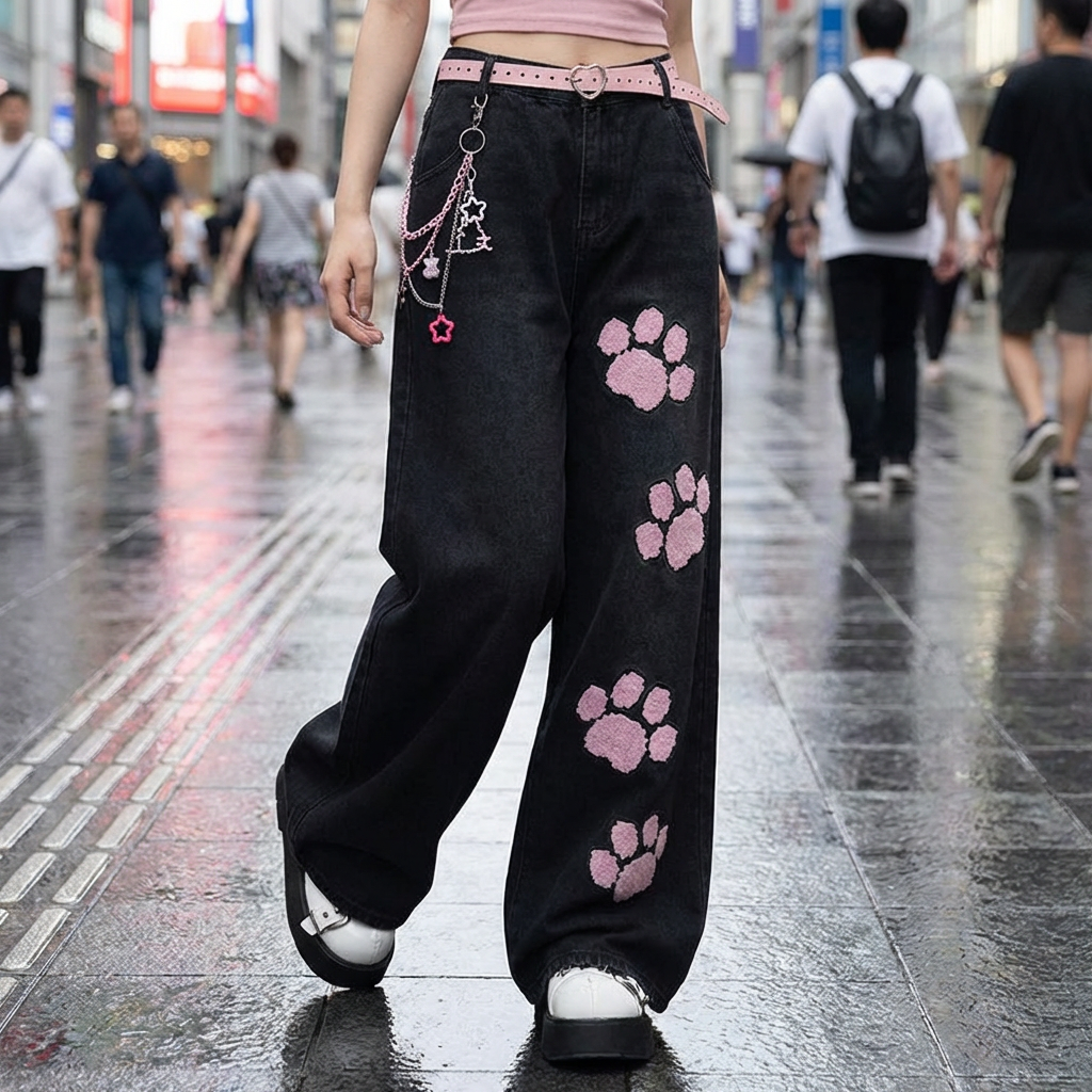 Pantalon Korean Kawaii Baggy
