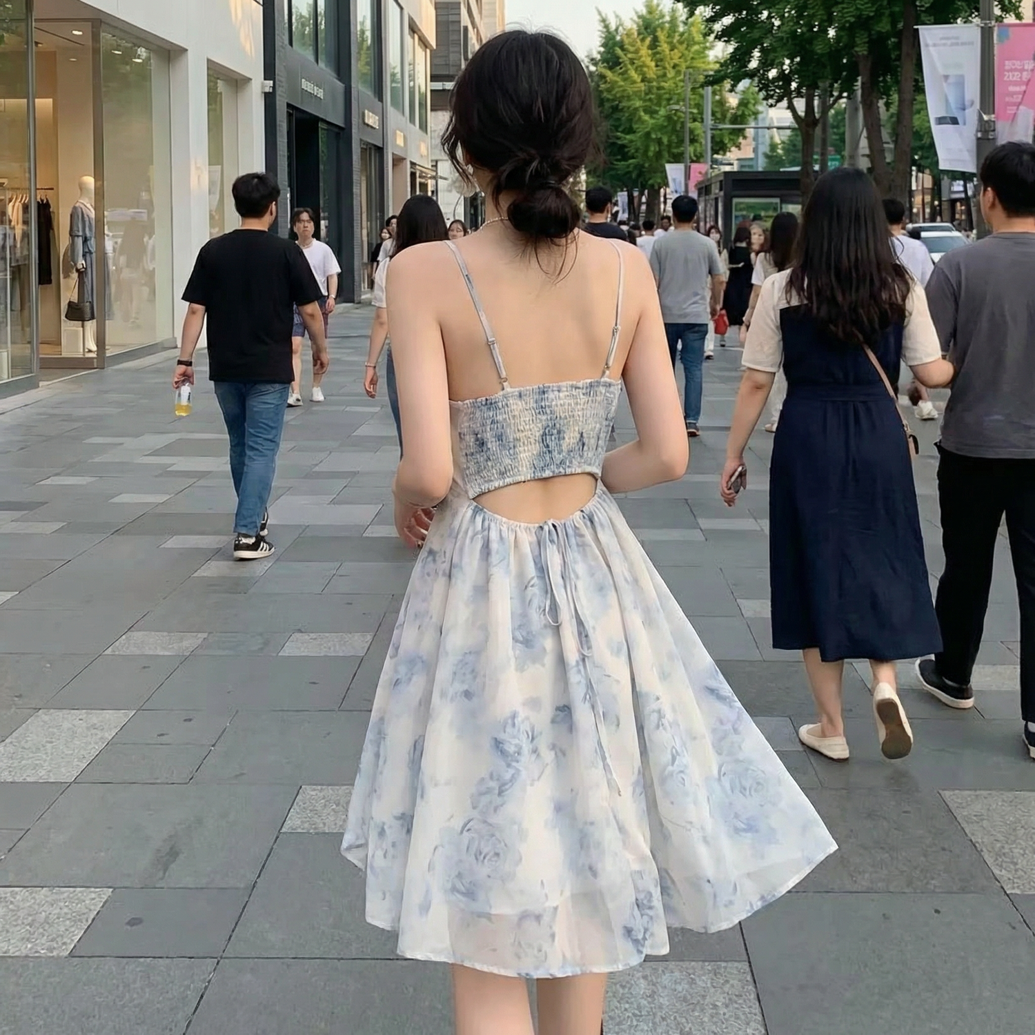 Robe Coréenne Fleurie