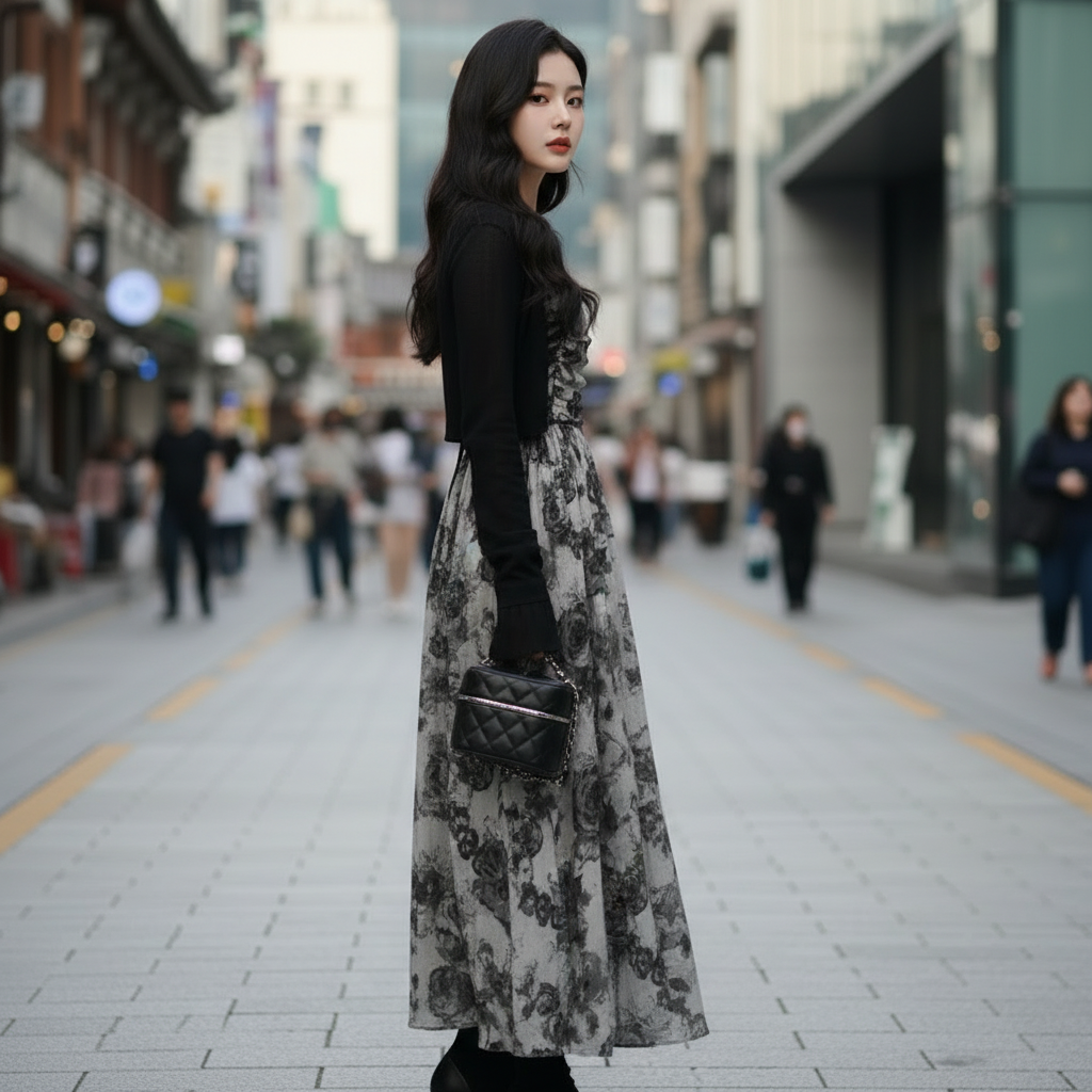 Ensemble Robe et Cardigan Korean