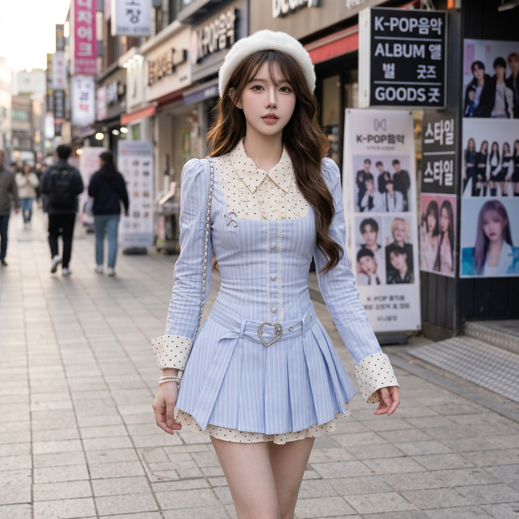 Robe Preppy Coréenne
