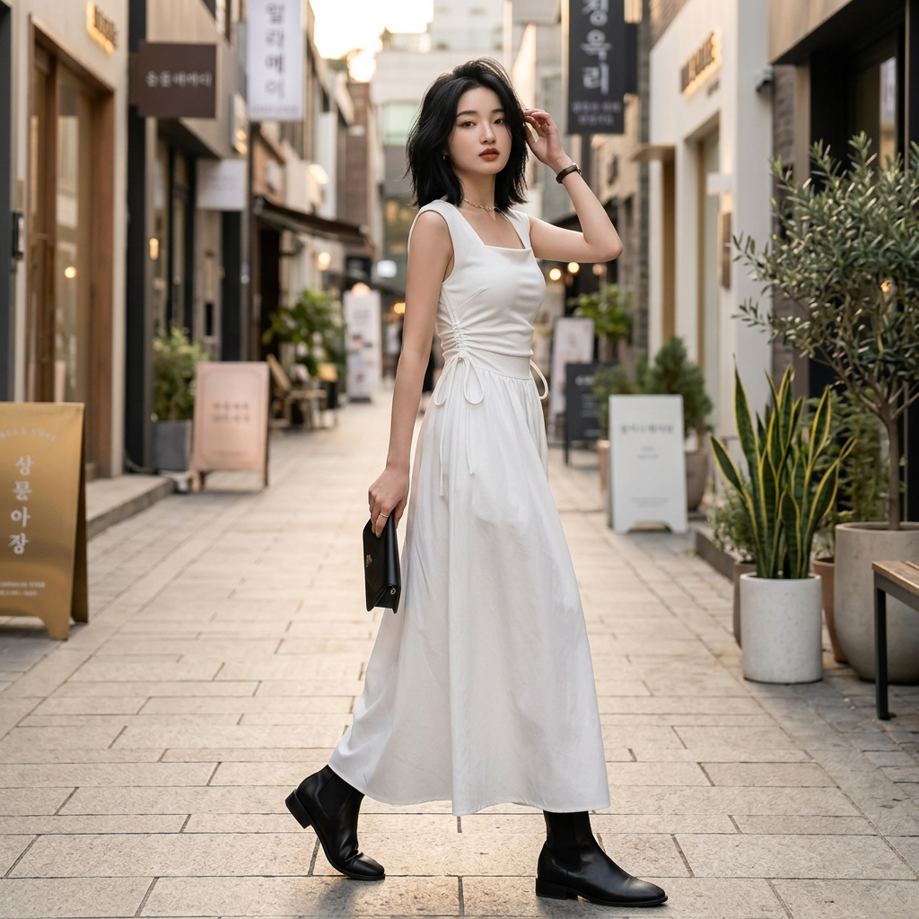 Robe Coréenne Unicolore