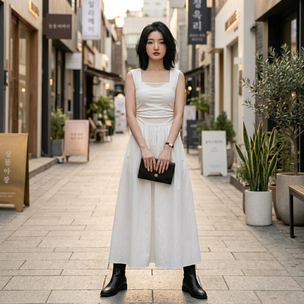 Robe Coréenne Unicolore