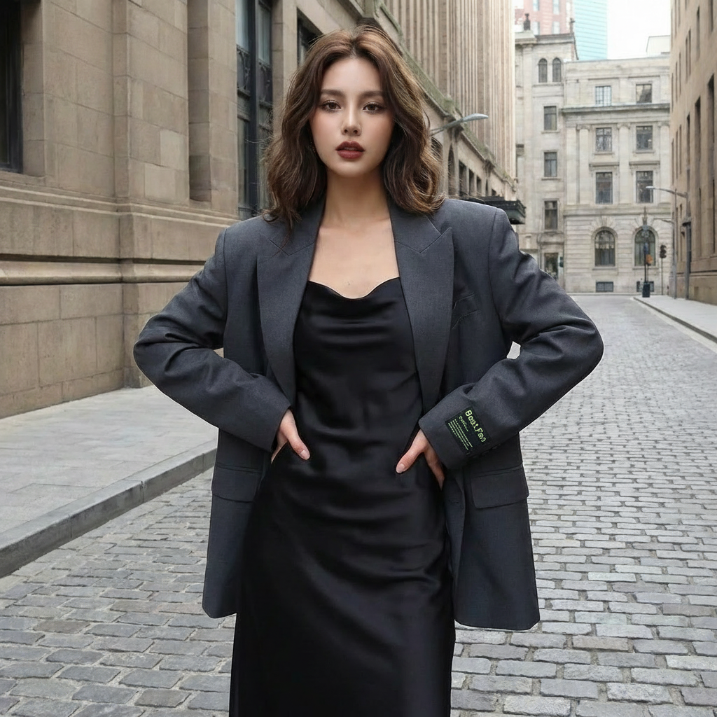 Blazer Korean Oversize Femme