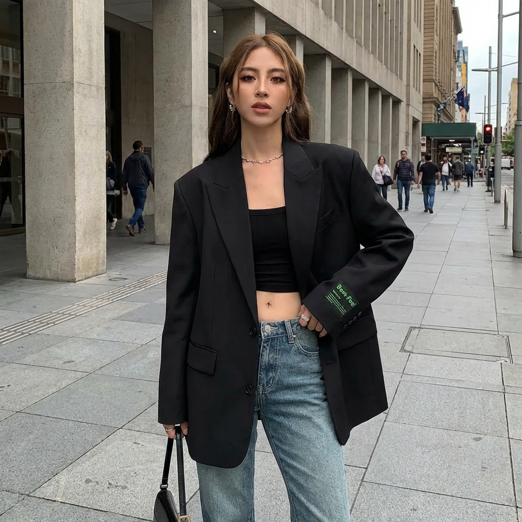 Blazer Korean Oversize Femme
