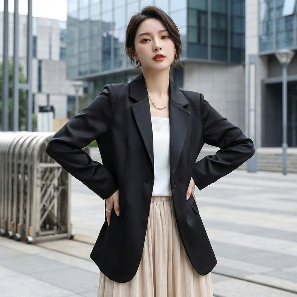 Blazer Coréen en Satin