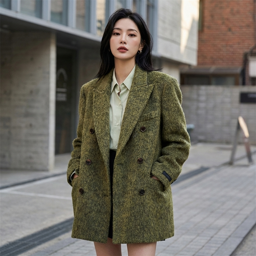 Veste Coréenne en Laine Double Face