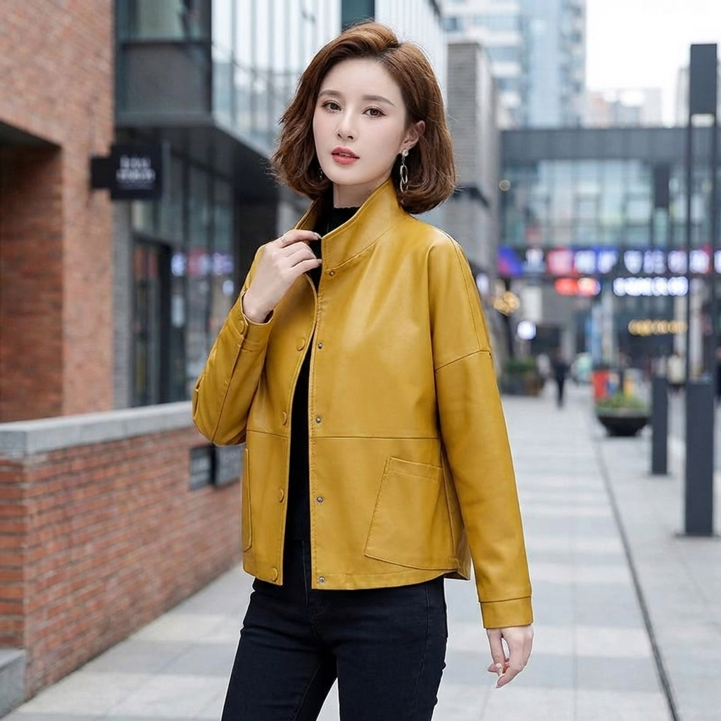 Veste Korean Style en Cuir