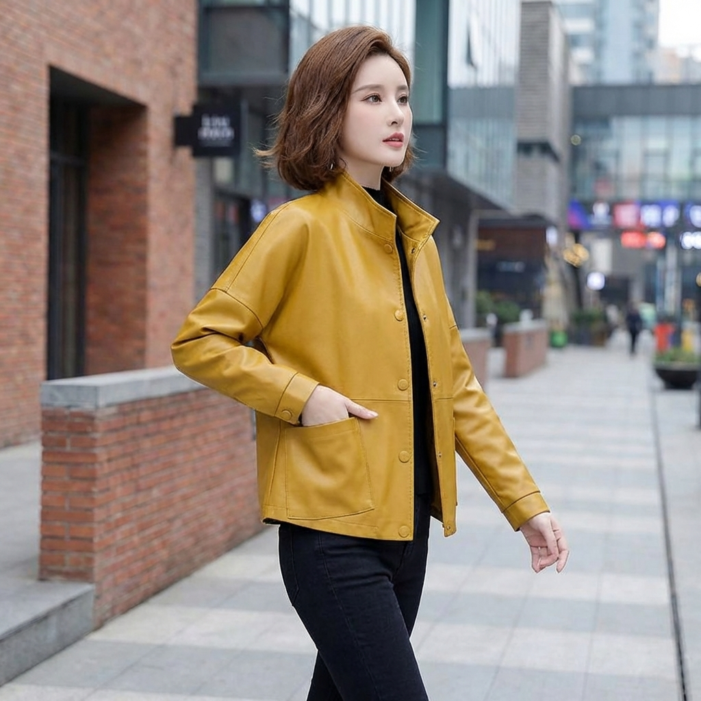 Veste Korean Style en Cuir