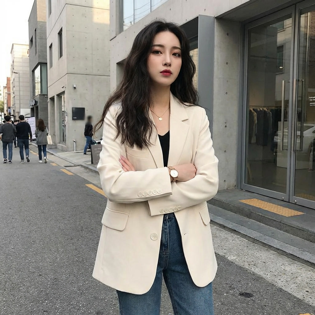 Blazer Mode Coréenne Femme