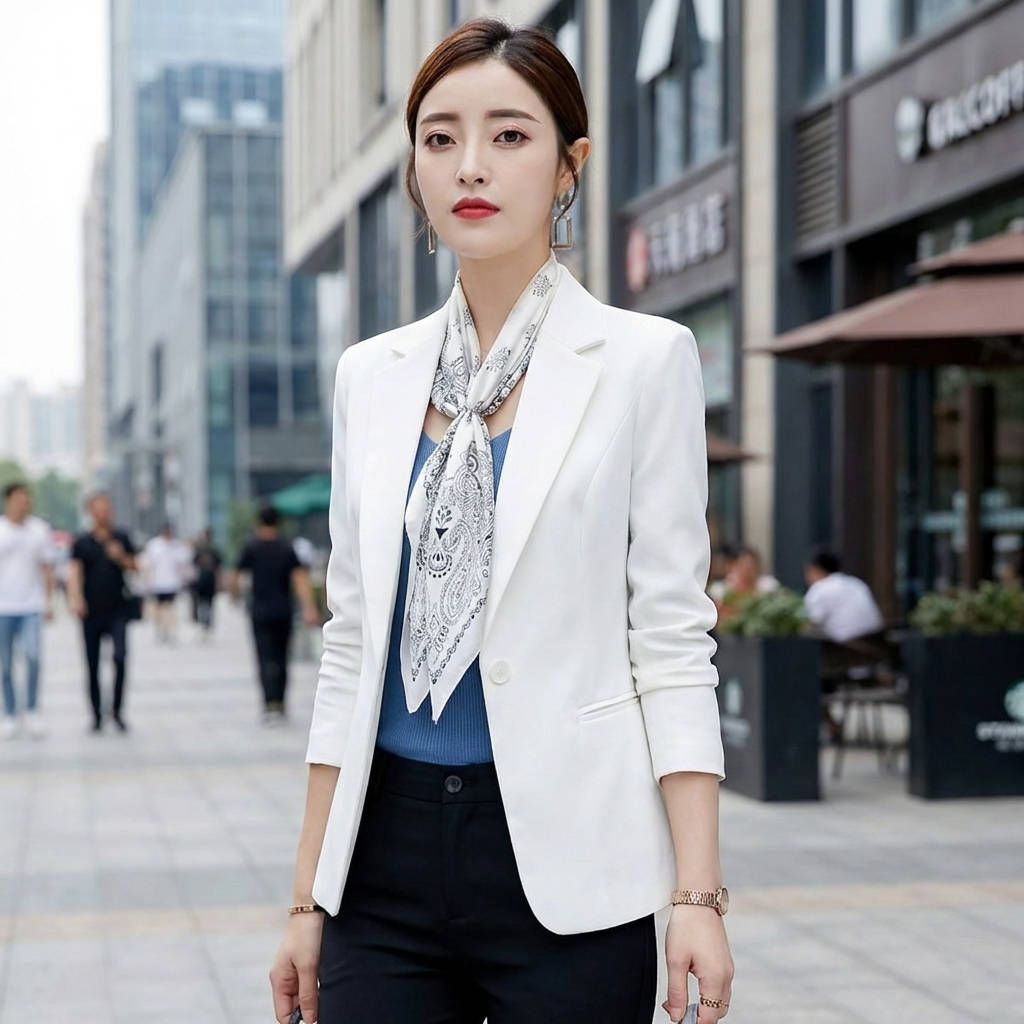Blazer Coréen Femme Cintré
