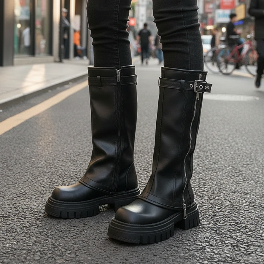 Bottes Coréennes Femme Style Punk