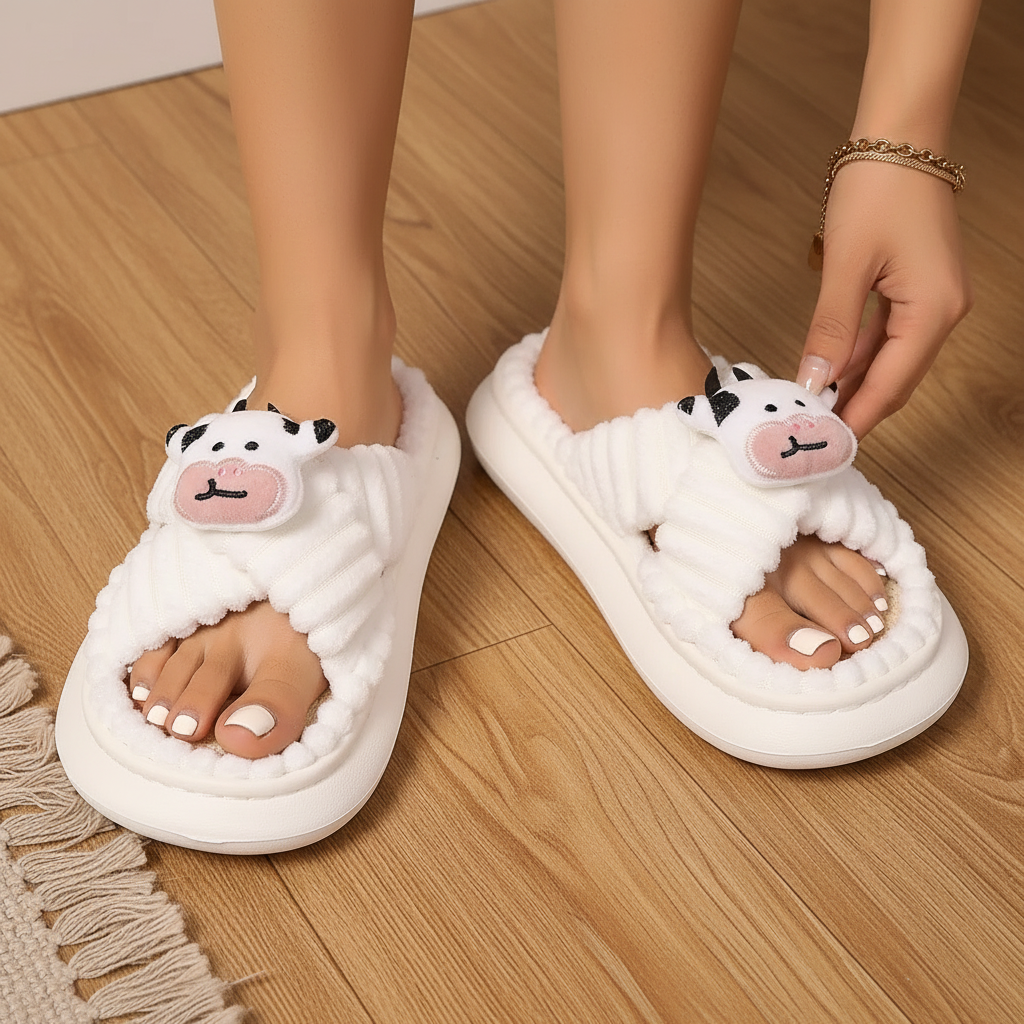 Pantoufles Vache Mignonne