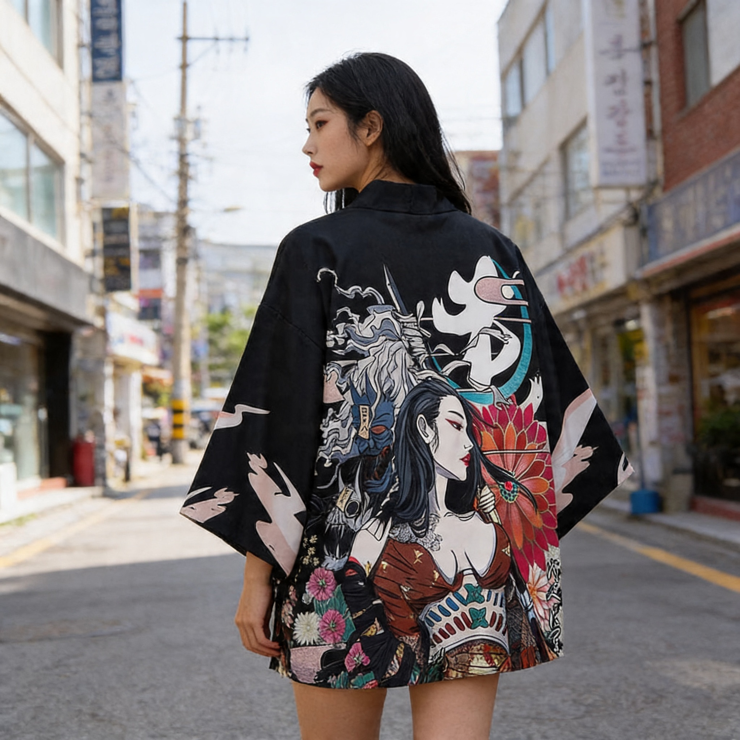 Kimono Streetwear Girl Power