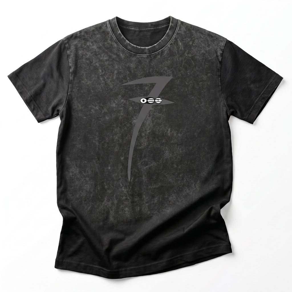 T-shirt BTS 7 Noir Délavé