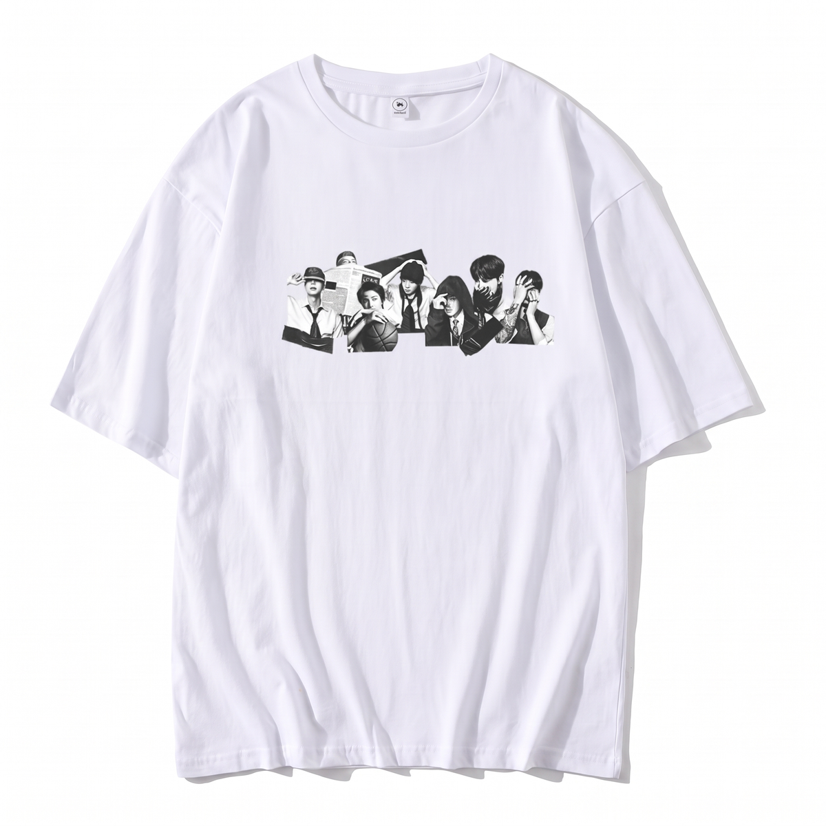 T-shirt BTS Blanc Oversize
