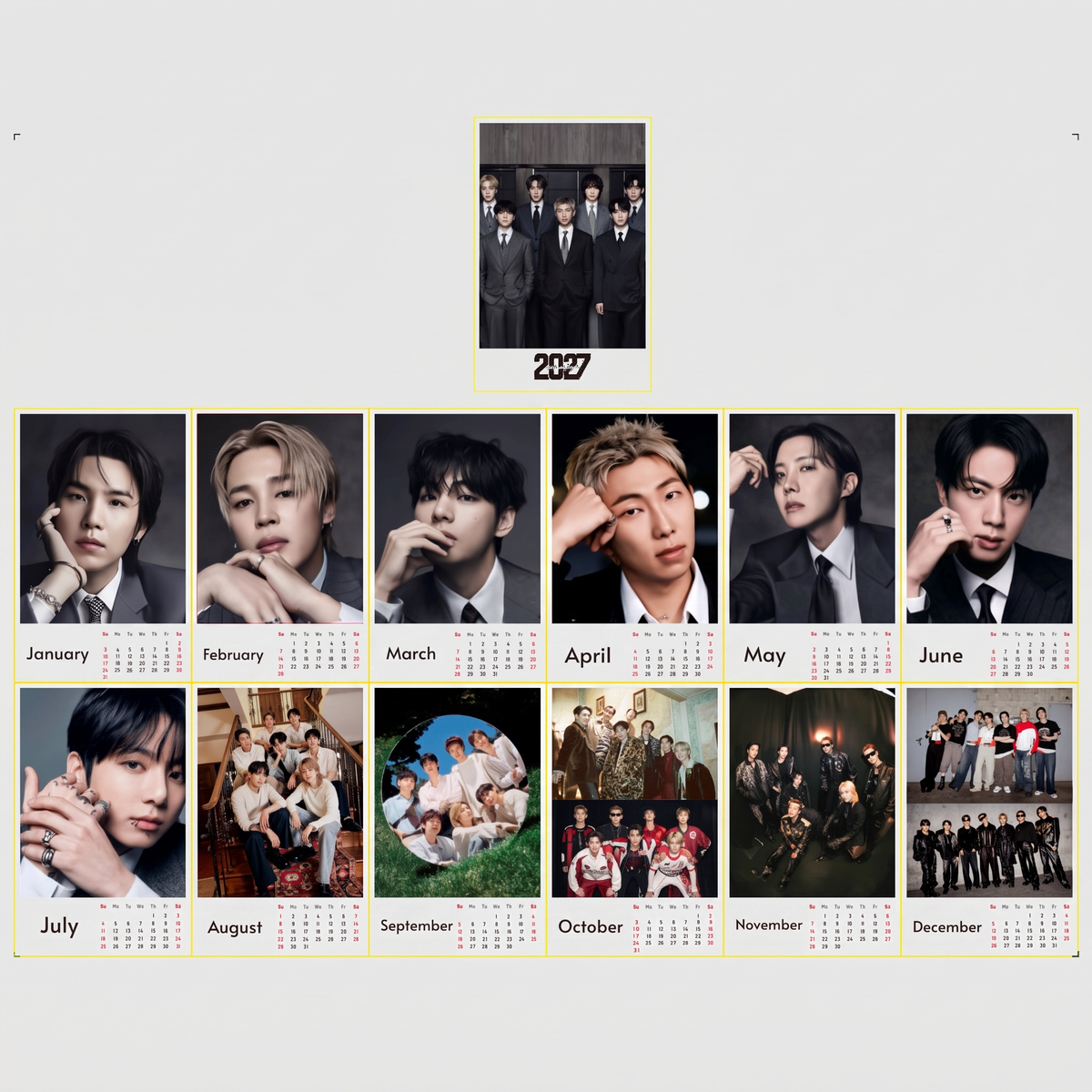 Calendrier K-pop BTS 2027