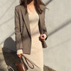 Veste Coreenne Vintage Carreaux