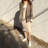 Veste Coreenne Vintage Carreaux