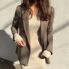 Veste Coreenne Vintage Carreaux