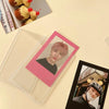 5pcs /lot Korea Kpop Photocards Protector Storage Bag Transparent Sleeves Card Holder With Chain School Korean Stationery
