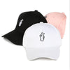 Fashion Men Women Boys Love At Finger Baseball Cap Adjustable Strapback Trucker Hats Summer Sunscreen Cap Black/ Pink/White