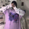 T-Shirt Long Purple Papillon