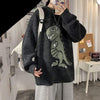Zongke Knitted Sweater Men Winter Mens Clothes Pullover Mens Sweaters Harajuku Sweater Little Dinosaur Print 2021 M-2XL